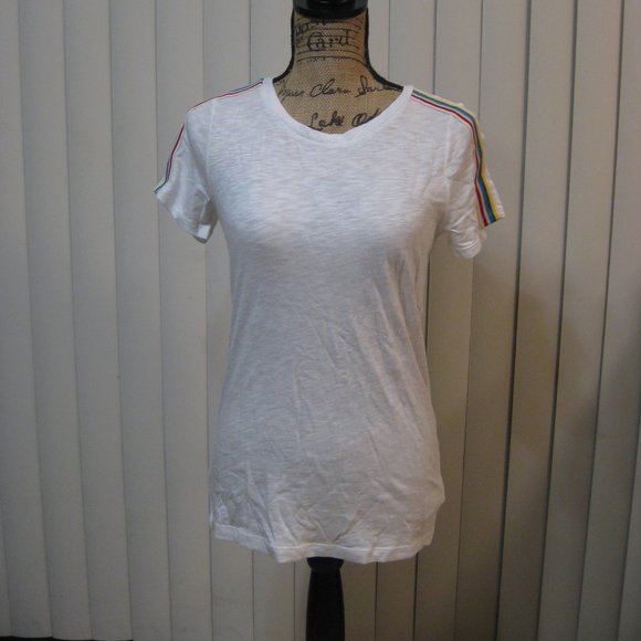 Express Tops - NWT Express white rainbow tee top shirt XS